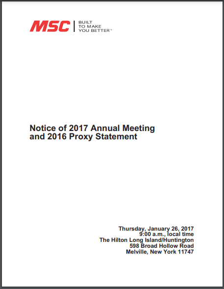 2016 Proxy Statement cover image